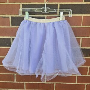 Janie And Jack Girls Glitter Tulle Skirt Sweet Lavender Size 7